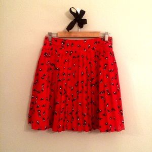 Darling brand (ModCloth) red pleated skirt