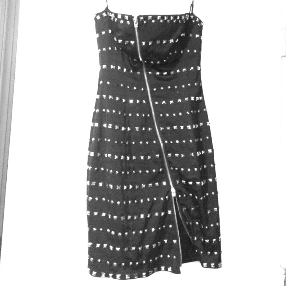 Bebe Studded Dress with zipper - Picture 1 of 4