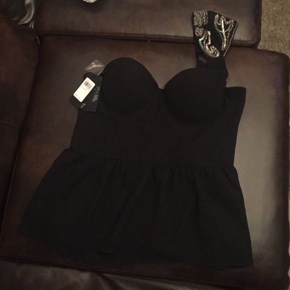 Guess Tops - GUESS one shoulder beaded top