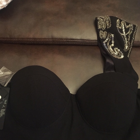 GUESS one shoulder beaded top - Picture 2 of 4