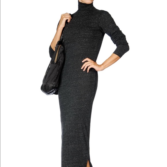 Diesel Edith maxi dress slit open back sexy grey