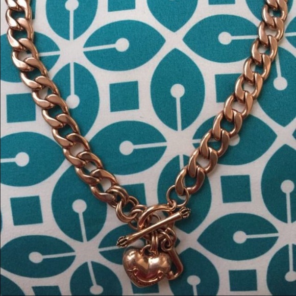 Rose gold juicy couture necklace