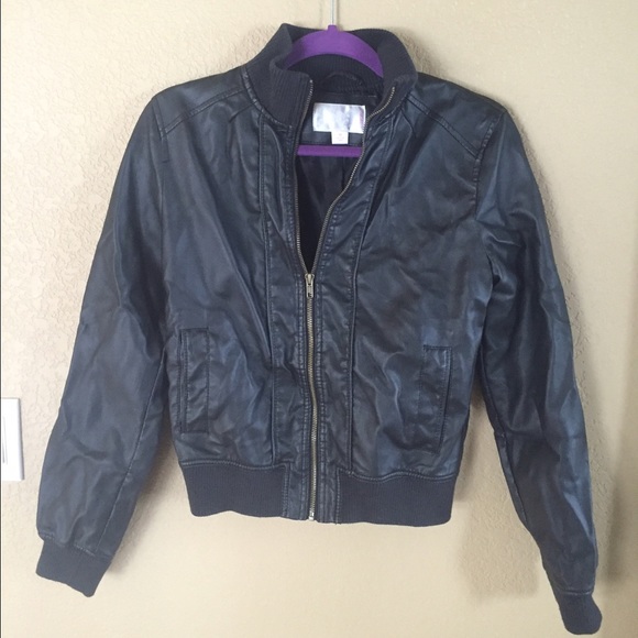 Black leather jacket