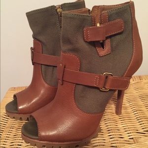 Tory Burch open toe booties