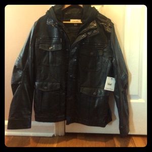 Black leather jacket Calvin Klein brand new