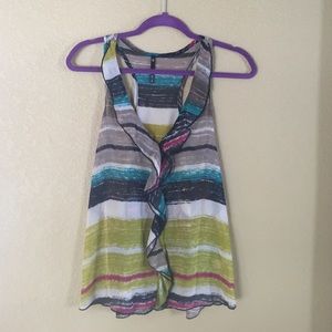 Sheer striped tank blouse