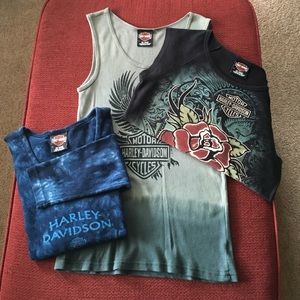 Harley Davidson tops.