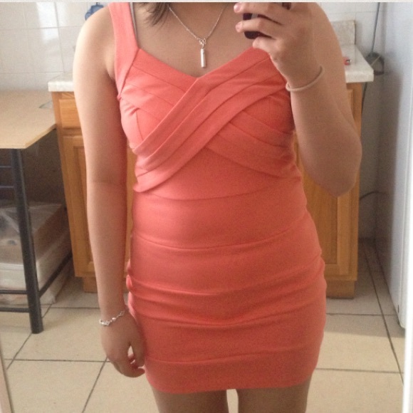 Salmon Pink Night Dress - Picture 4 of 4