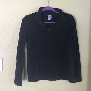 Black fleece half zip