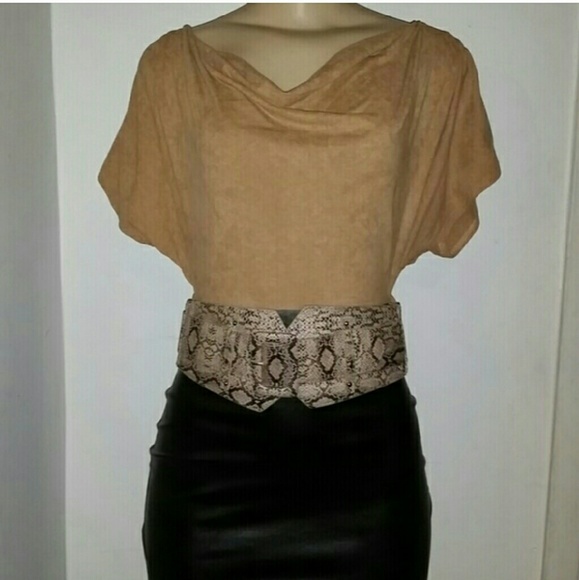Cute dress w/faux suede top & faux leather bottom