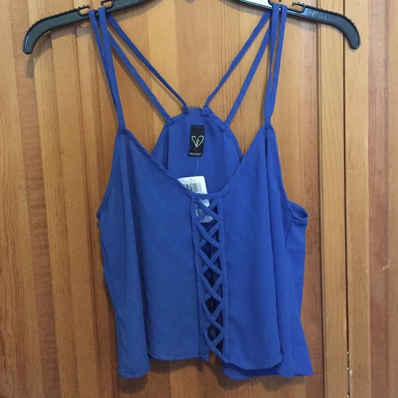 Blue crop top NWT