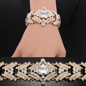 18K Gold Plated  CZ Imitation Dimond Bracelet