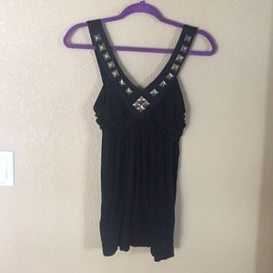 Black Gold Studded tank