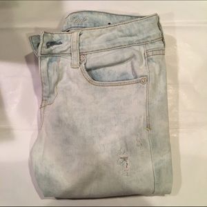American Eagle Jeans Pale Acid Wash (Skinny)