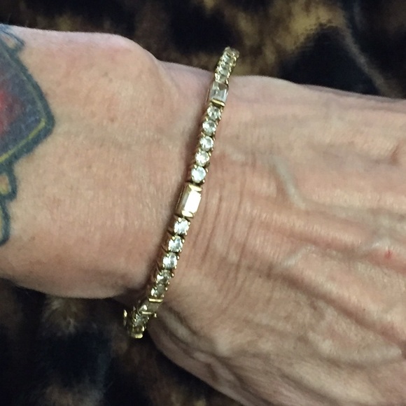 ~ SOLD ~ Gold Vermeil Sterling (925) CZ bracelet 8 - Picture 3 of 4