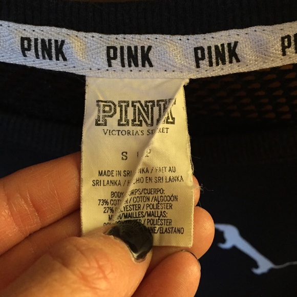 SOLD 🚫 VS PINK mesh varsity crew ✨ - Picture 2 of 4