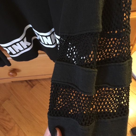 SOLD 🚫 VS PINK mesh varsity crew ✨ - Picture 4 of 4