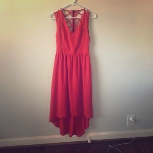 Red High Low Dress