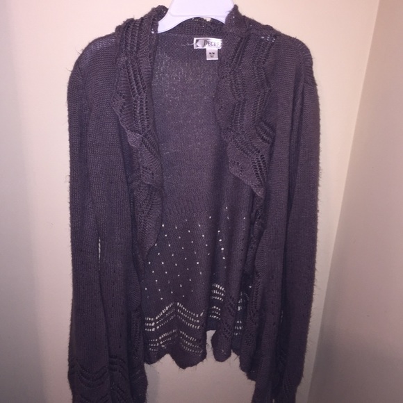 Purple crochet cardigan