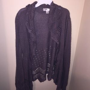 Purple crochet cardigan