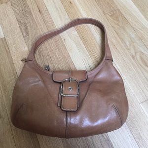 Coach Leather Small Flap Shoulder Handbag