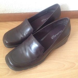 Brown Wedged Loafers
