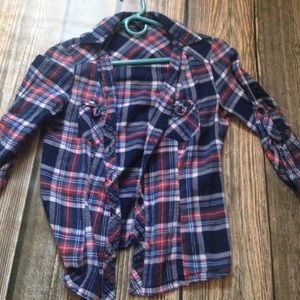 Plaid flannel top