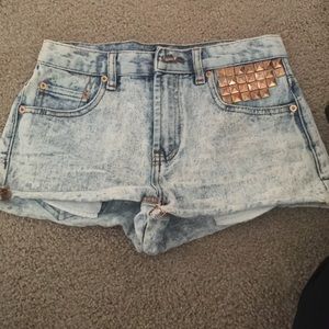 Cute patchwork high waisted shorts