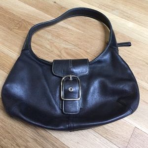 Coach Leather Small Flap Shoulder Handbag