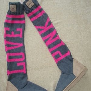PINK Victoria secret slipper boots