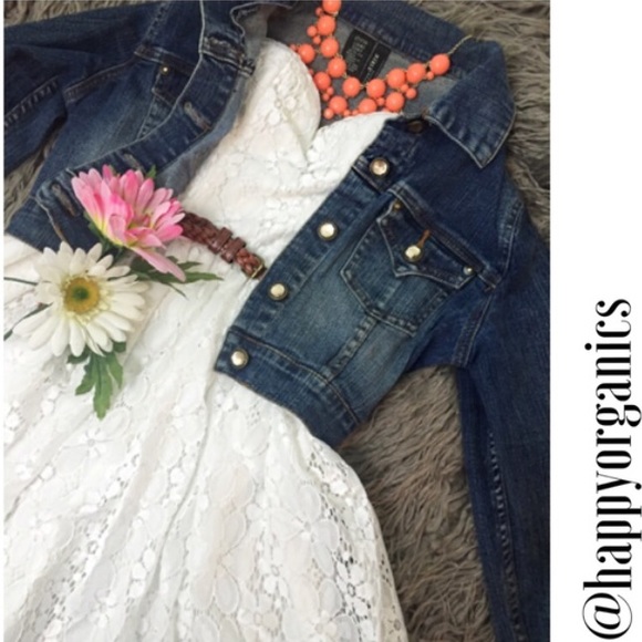 Strapless summer lace sweetheart dress w/ belt - Picture 3 of 4