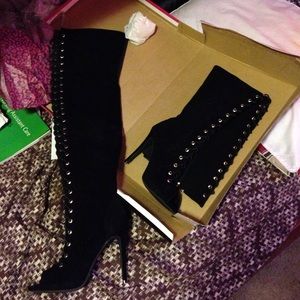 Knee high heels (SOLD)
