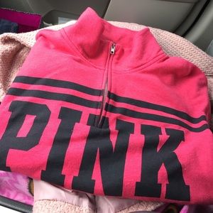 Pink half zip hoodie