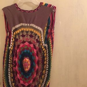Gypsy chic multicolored shrug.
