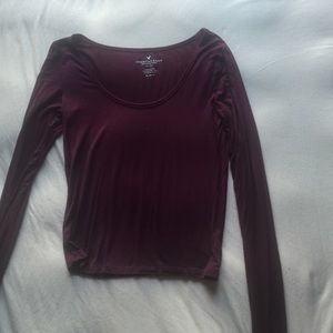 Maroon American Eagle shirt