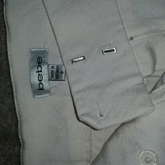 DONATED bebe White Dress Pants sz 0 - Picture 2 of 3