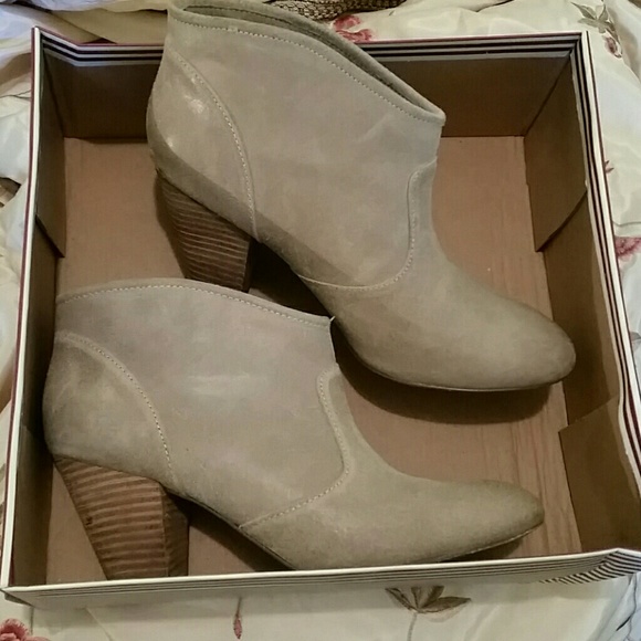 Beige Western Booties