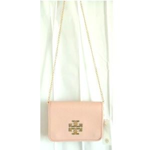 New Tory Burch Britten Leather Crossbody Bag  SALE
