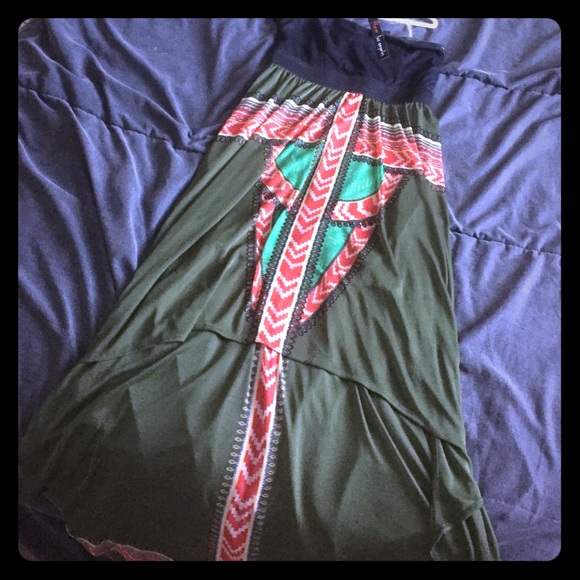 Strapless Asymmetrical Dress