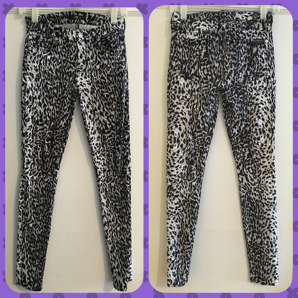 Seven For All Mankind animal print skinny jeans