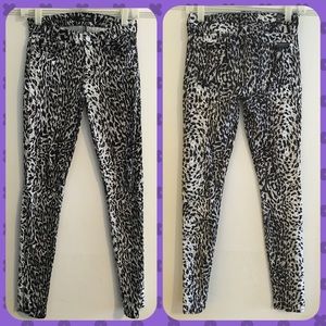 Seven For All Mankind animal print skinny jeans