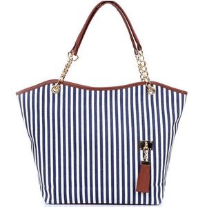 NWT! Nautical Striped Tote/Shoulder Bag