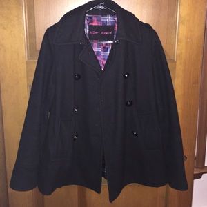 Black Betsey Johnson Wool Peacoat