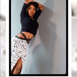 High Slit fitted bandage Skirt