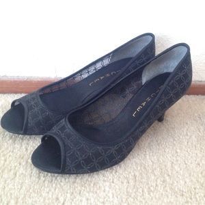 Black Peep Toe Pumps