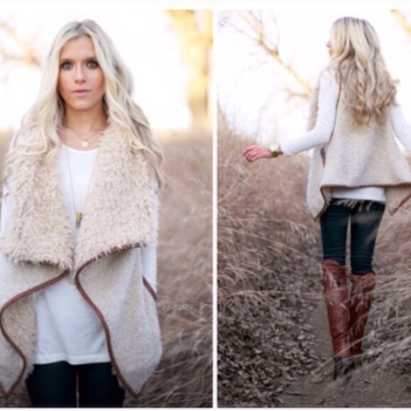 Jackets & Blazers - Faux fur shearling vest