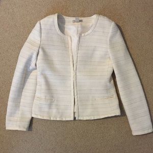 Banana Republic Tweed with Leather trim jacket