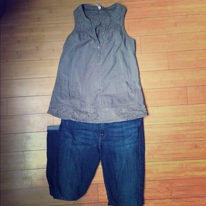 Embroidered Apron Top