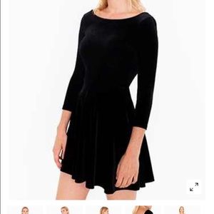 Velvet scoop back skater dress American apparel