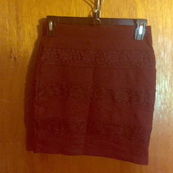 Burgundy skirt
